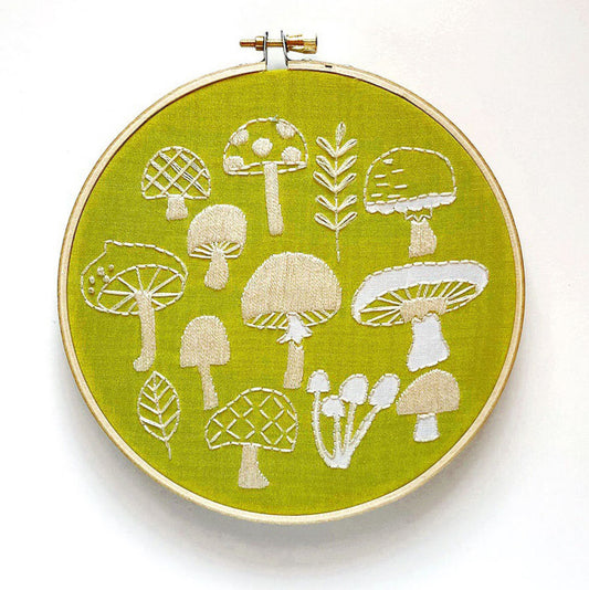 Modern Embroidery Kit - Mushrooms